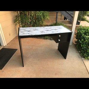 Wooden Black and Marble Desk